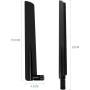 Antena 5G LTE 18DBI RP-SMA/TS9 Macho Omni-Directional Mimo Antenna WiFi Alta Ganancia