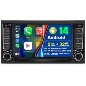 NVGOTEV Radio para VW Touareg 2003-2010, para T5 California & T5 Multivan 2003-2012, Radio Android 14.0 de 7 Pulgadas con
