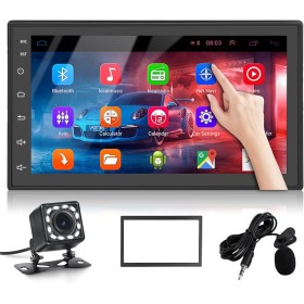Android Radio de Coche Navi GPS 2 DIN Bluetooth, Reproductor de Coche con Pantalla Táctil HD de 7 Pulgada Estéreo de Coche con