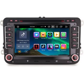 Erisin 8-Core 4GB+ 64GB 7" Android 13 GPS Navegación Pantalla Táctil DVD Estéreo de Automóvil para VW Passat B6 Golf V Vi Touran
