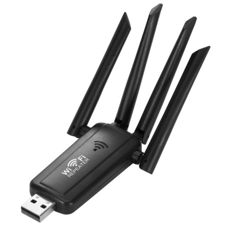 Repetidor WiFi inalámbrico USB de 2,4G y 300Mbps, amplificador de seña