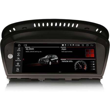 Erisin 8.8" 8-núcleo 4GB+64GB Android 13 Radio Coche Bluetooth GPS Navegación para BMW Serie 3 E90 E91 E92 E93 Serie 5 E60 E61