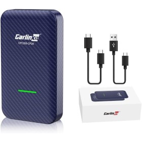 Carlinkit 4.0 Adaptador inalámbrico Apple CarPlay y Android Auto 2 en 1, para CarPlay con Cable Año del Modelo: 2016-2022, Plug