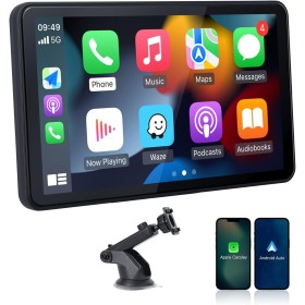 Carplay Coche de GPS Navegación,Carplay Coche 7 Pulgadas Soporte Inalámbrico Apple CarPlay y Android Auto,