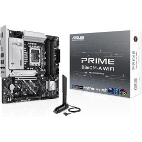 ASUS Prime B860M-A WiFi, Placa Base Intel mATX, 7+1+1+1 80A etapas de alimentación DrMOS, DDR5, PCIe 5.0, 2 Ranuras M.2, Wi-Fi