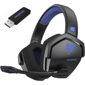 NUBWO G06 Cascos Gaming Inalámbricos con Drivers de 50 mm para PC/Ps5/Ps4/NS/Mobile, Auriculares Gaming Inalámbricos con 2.4