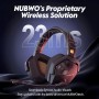 NUBWO G06 Cascos Gaming Inalámbricos con Drivers de 50 mm para PC/Ps5/Ps4/NS/Mobile, Auriculares Gaming Inalámbricos con 2.4
