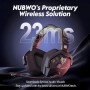 NUBWO G06 Cascos Gaming Inalámbricos con Drivers de 50 mm para PC/Ps5/Ps4/NS/Mobile, Auriculares Gaming Inalámbricos con 2.4