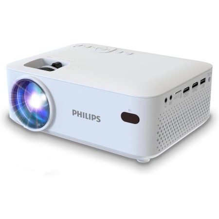 PHILIPS NeoPix 100 - Proyector Fijo con Pantalla de 65 Pulgadas (165 cm), LED, Altavoces estéreo Hi-Fi incorporados,