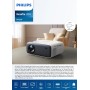 Philips NeoPix 200, proyector Full HD 1080p, Alto contraste, múltiples correcciones de imagen para una instalación flexible,