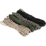 Set de 4 Cuerdas Paracord de 10 m (40 m Total) 4 mm, Cuerda Resistente con 7 Hilos de Nylon 100%, Capacidad de Carga hasta 250