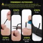 Set de 4 Cuerdas Paracord de 10 m (40 m Total) 4 mm, Cuerda Resistente con 7 Hilos de Nylon 100%, Capacidad de Carga hasta 250