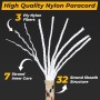 SaiXuan 50M Cuerda Paracord 4mm, 5 Piezas 33ft Cuerda Paracord,Carga Máximade 250kg, 7 Core Strands, Paracord en Nylon, para