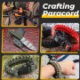 SaiXuan 50M Cuerda Paracord 4mm, 5 Piezas 33ft Cuerda Paracord,Carga Máximade 250kg, 7 Core Strands, Paracord en Nylon, para