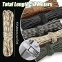 HOVIBU Paracord 4mm 7 Hebras, 5 Piezas Cuerda Paracord de Nylon, Cuerda de Paracaídas, Cuerda Nylon Multifuncional para al Aire
