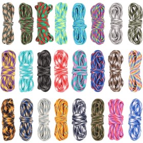 24 x Cuerda Paracord 550 Para Pulseras 4mm Paracord Accesorios Paracord 550 Kit Paracord Kit De Cuerda, Paracord Cord 550, Nylon