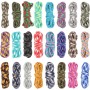 24 x Cuerda Paracord 550 Para Pulseras 4mm Paracord Accesorios Paracord 550 Kit Paracord Kit De Cuerda, Paracord Cord 550, Nylon