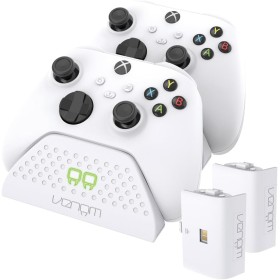 Venom Base de Carga Doble con 2 Paquetes de baterías Recargables - Blanco (Xbox Series X y S/Xbox One)