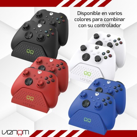 Venom Base de Carga Doble con 2 Paquetes de baterías Recargables - Blanco (Xbox Series X y S/Xbox One)