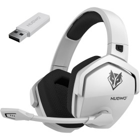 NUBWO G06 Cascos Gaming Inalámbricos con Drivers de 50 mm para PC/Ps5/Ps4/NS/Mobile, Auriculares Gaming Inalámbricos con 2.4