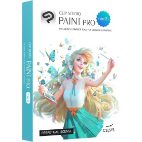 CLIP STUDIO PAINT PRO - Version 2 | Perpetual License | for Microsoft Windows and macOS