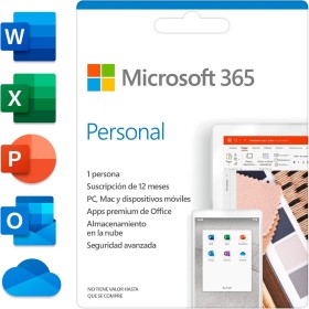 Microsoft 365 Personal | Suscripción anual o mensual | Para 1 PC o Mac, 1 tableta incluyendo iPad, Android, o Windows, además de