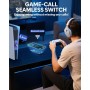 NUBWO G06 Cascos Gaming Inalámbricos con Drivers de 50 mm para PC/Ps5/Ps4/NS/Mobile, Auriculares Gaming Inalámbricos con 2.4