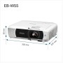 Proyector EB-W55 económico WXGA con lámpara, Wi-Fi Incorporado, 2 Puertos HDMI, tamaños de Imagen sobre Pantallas de hasta 320″
