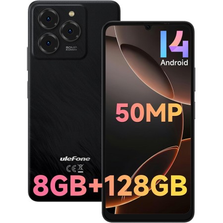 Ulefone Note 20 Pro Teléfono Móvil Libre Android 14, 8GB+128GB/SD-1TB, Cámara 50MP+8MP, 6000mAh Batería Moviles Octa Core