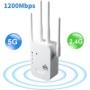 Repetidor WiFi de 1200Mbps, extensor WIFI inalámbrico, amplificador Wi