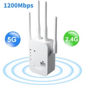 Repetidor WiFi de 1200Mbps, extensor WIFI inalámbrico, amplificador Wi