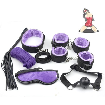 Juego Casual De 7 Piezas De Nailon Morado, Adecuado Para Una Variedad De Actividades De Vacaciones.