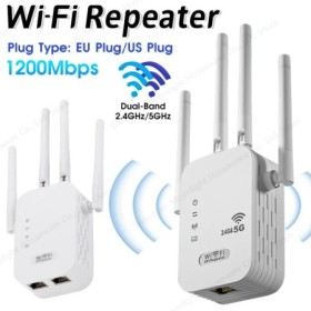 Repetidor WiFi inalámbrico de 1200Mbps, extensor de rango, amplificado