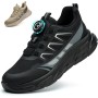 RASEARY Zapatos de Seguridad para Hombre Mujer Ligeros Zapatillas de Seguridad con Punta de Acero Zapatos de Trabajo Zapatillas