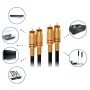 deleyCON 5m Cable Audio RCA (2x Macho a 2x Macho) - Chapado en Oro, Alta Fidelidad - para Home Cinema, Consolas, Equipos de