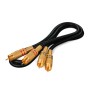 deleyCON 5m Cable Audio RCA (2x Macho a 2x Macho) - Chapado en Oro, Alta Fidelidad - para Home Cinema, Consolas, Equipos de