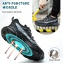 RASEARY Zapatos de Seguridad para Hombre Mujer Ligeros Zapatillas de Seguridad con Punta de Acero Zapatos de Trabajo Zapatillas