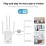 Repetidor WiFi inalámbrico de 1200Mbps, extensor de rango, amplificado
