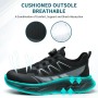 RASEARY Zapatos de Seguridad para Hombre Mujer Ligeros Zapatillas de Seguridad con Punta de Acero Zapatos de Trabajo Zapatillas