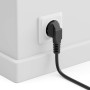 deleyCON 10m Cable de Alimentación a Prueba de Choques Enchufe Tipo F (CEE 7/4) 90° en Ángulo en Toma de Entrada C13 Enchufe