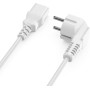 deleyCON 10m Cable de Alimentación a Prueba de Choques Enchufe Tipo F (CEE 7/4) 90° en Ángulo en Toma de Entrada C13 Enchufe