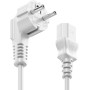 deleyCON 10m Cable de Alimentación a Prueba de Choques Enchufe Tipo F (CEE 7/4) 90° en Ángulo en Toma de Entrada C13 Enchufe