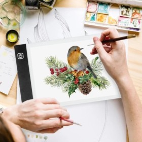 Almohadilla de dibujo de caja de luz A5, brillo ajustable para artista