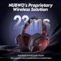 NUBWO G06 Cascos Gaming Inalámbricos con Drivers de 50 mm para PC/Ps5/Ps4/NS/Mobile, Auriculares Gaming Inalámbricos con 2.4