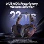 NUBWO G06 Cascos Gaming Inalámbricos con Drivers de 50 mm para PC/Ps5/Ps4/NS/Mobile, Auriculares Gaming Inalámbricos con 2.4