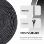 Abma Cord Micro Cuerda 1,18 mm Paracord 50M Bobina - MAX. 45kg (100lbs) - Negro