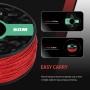 Abma Cord Micro Cuerda 1,18 mm Paracord 50M Bobina - MAX. 45kg (100lbs) - Negro