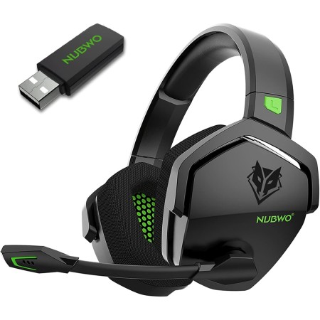 NUBWO G06 Cascos Gaming Inalámbricos con Drivers de 50 mm para PC/Ps5/Ps4/NS/Mobile, Auriculares Gaming Inalámbricos con 2.4
