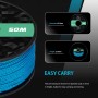 Abma Cord Micro Cuerda 1,18 mm Paracord 50M Bobina - MAX. 45kg (100lbs) - Negro