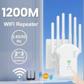 Repetidor WiFi inalámbrico de 1200Mbps, extensión de señal, alta ganan